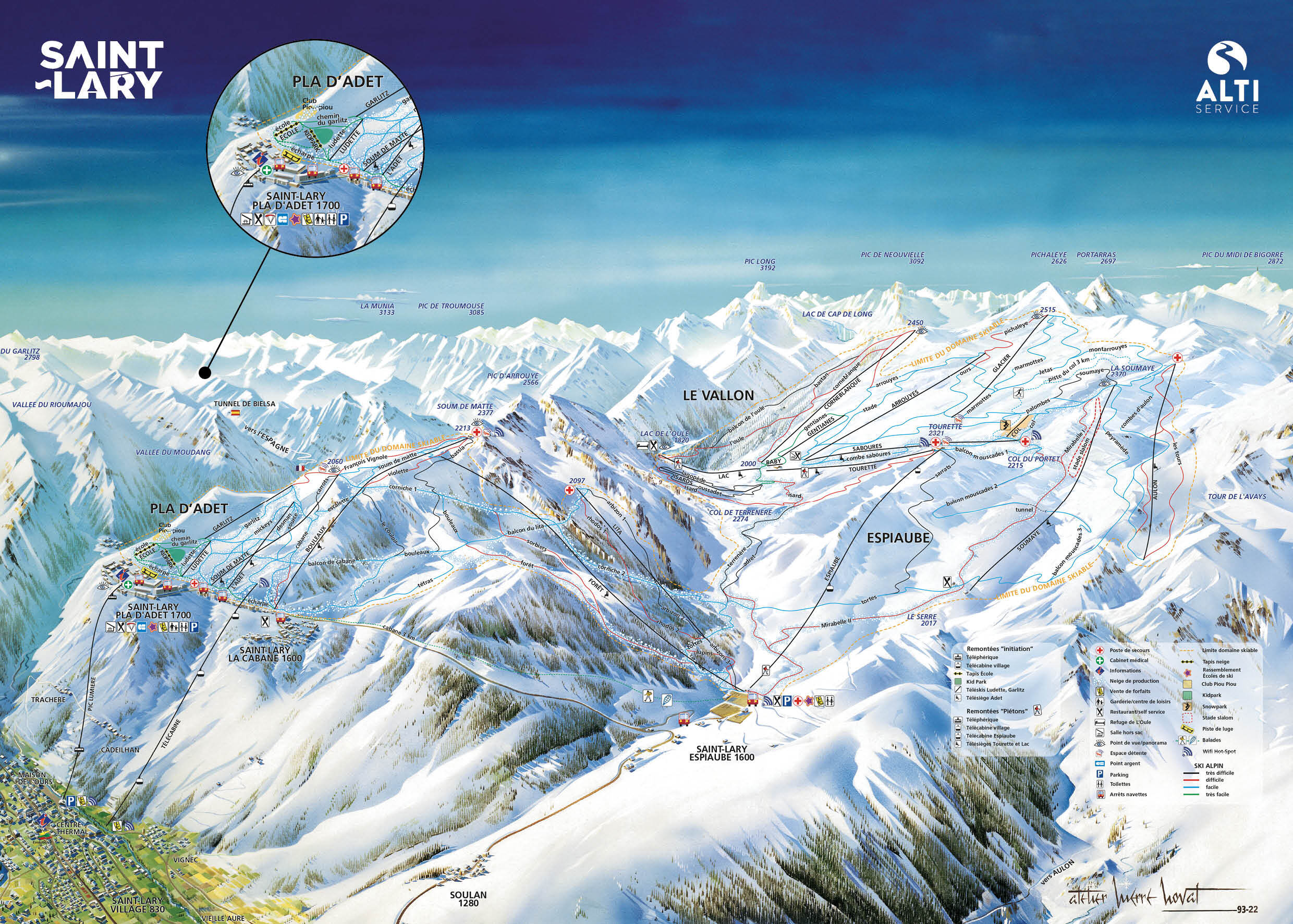 Plan des pistes Saint-Lary