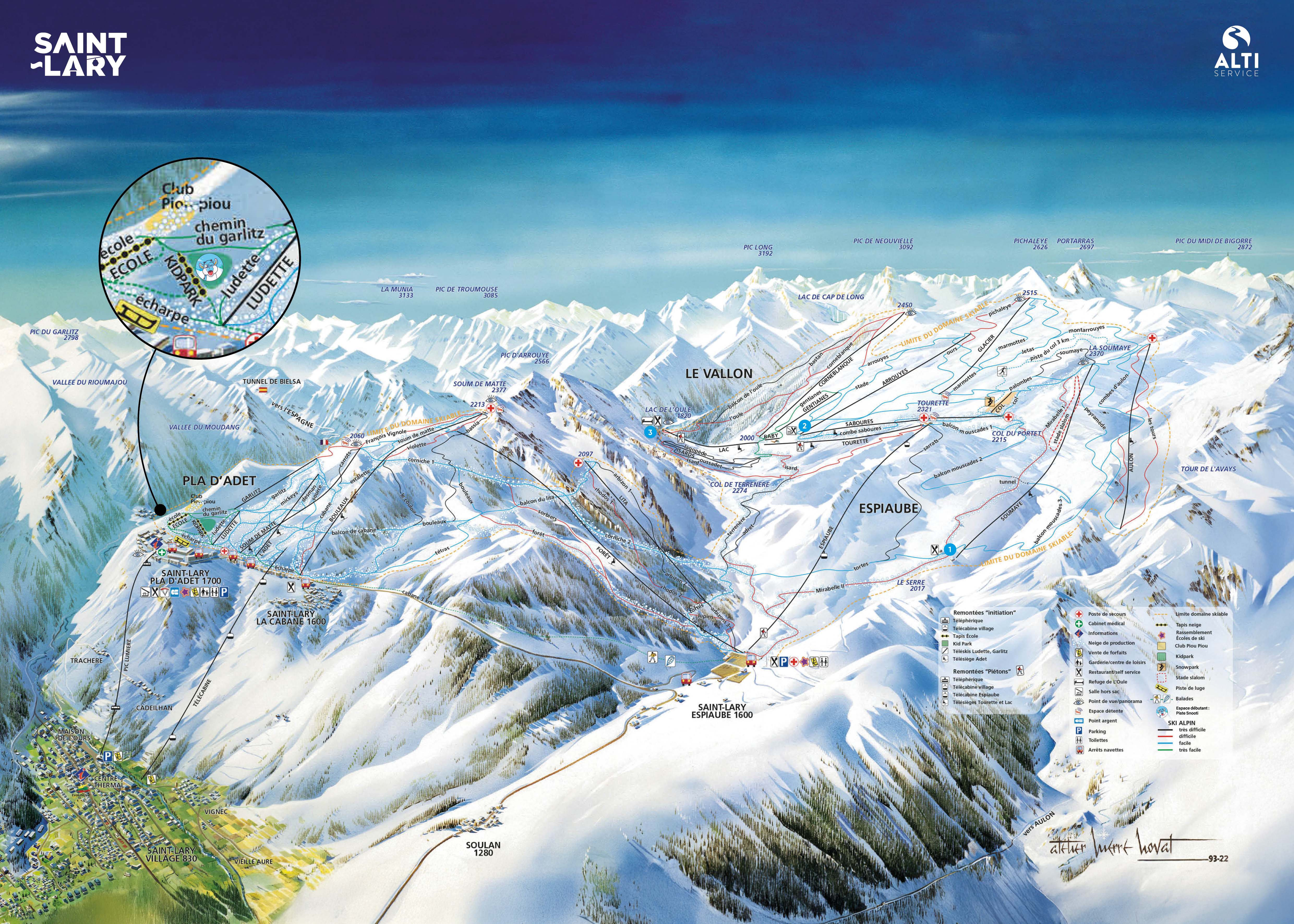 Plan Pistes Saint-Lary