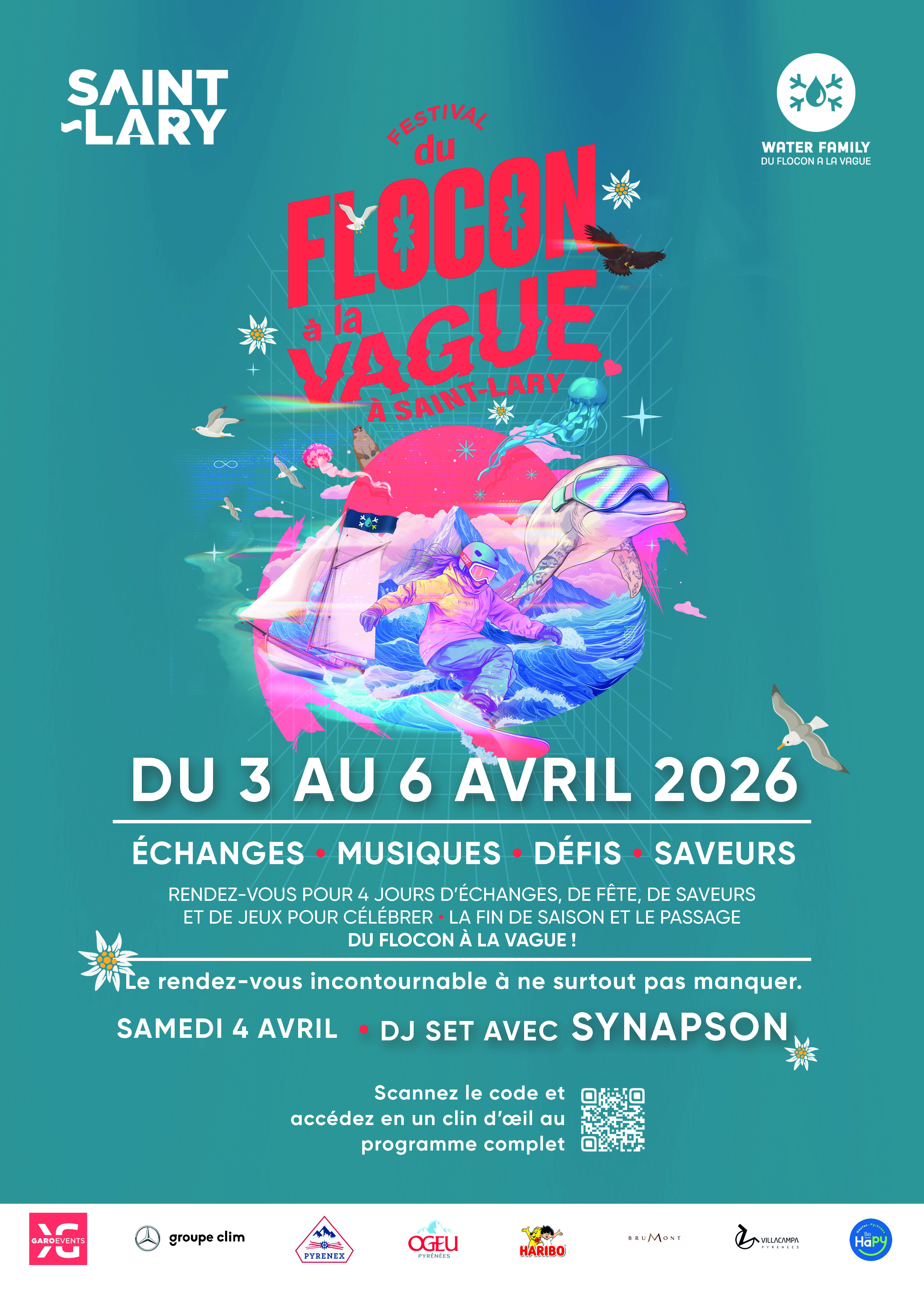 affiche flocon à la vague
